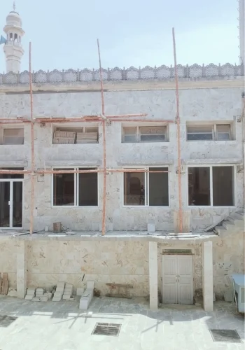 Natural marble installation in a residential home by Shayan Marble, Peshawar, Pakistan