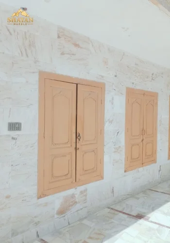 Natural marble installation in a masjid by Shayan Marble, Peshawar, Pakistan